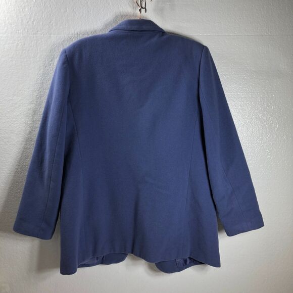 Lord & Taylor Vintage Wool Blazer Blue Womens Size 12 - Picture 2 of 9